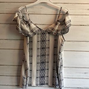 Womens Blouse with peekaboo shoulder